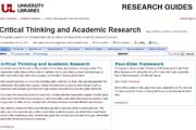 Critical Thinking and Academic Research